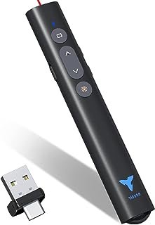 TIBURN 100 Feet Presentation Clicker 

USB-USB-C 2 in 1 Slides Clicker - HD Photos
